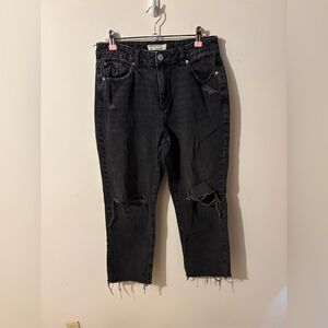 Garage Women's Black Distressed Jeans